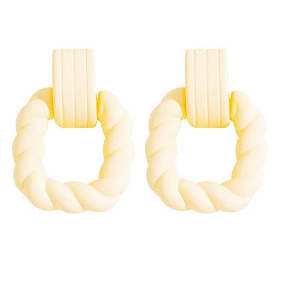 Square Twist Drop Earrings
